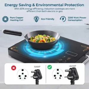 Airmatic 2200W Infrared Electric Cooktop Stove Hot Plate Chulha for All Cookware, Energy Efficient