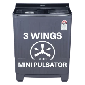 Compare Connect to Store Croma 10 kg 5 Star Semi Automatic Washing Machine with Dual Waterfall Mechanism ( Dark Grey)