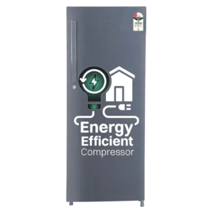 Croma 215 Litres 3 Star Direct Cool Single Door Refrigerator with Anti Fungal Gasket ( Criss Cross Metallic Grey)