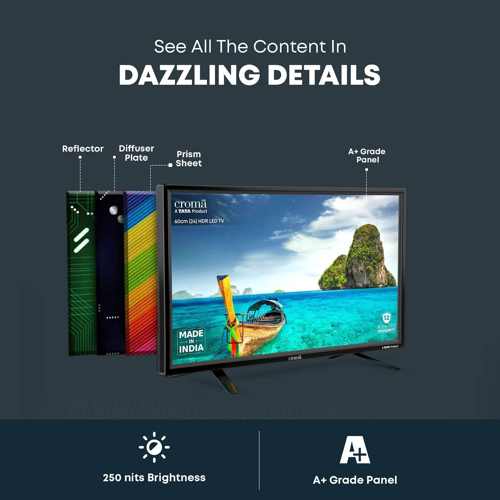 Croma 60 cm (24 inch) HD Ready LED TV with A Plus Grade Panel - Image 5