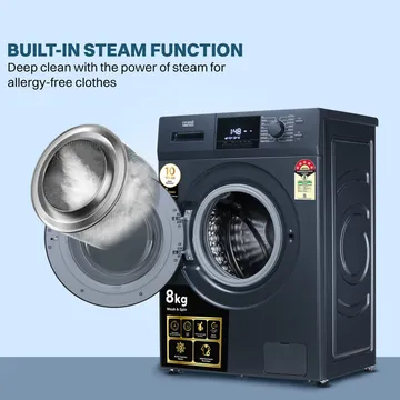 Croma 8 kg 5 Star Inverter Fully Automatic Front Load Washing Machine (CRLW080FLF316252, BLDC Invertor Motor, Polar Blue) - Image 4