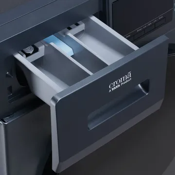 Croma 8 kg 5 Star Inverter Fully Automatic Front Load Washing Machine (CRLW080FLF316252, BLDC Invertor Motor, Polar Blue) - Image 9