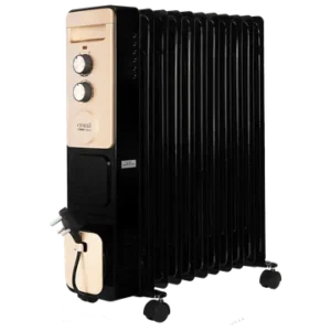 Croma 2900W PTC Fan Oil Filled Radiator Room Heater with 11 Fins (Thermostatic Knob, Black)