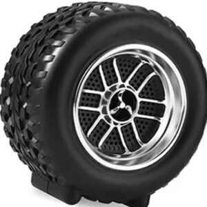 CYOMI CY 666 Disco Wheels design Portable Outdoor Subwoofer Bass Wireless with rgb 12 W Bluetooth Party Speaker