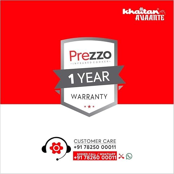 KHAITAN ORFIN Prezzo KO-425 Infrared Glass Cooktop with Stainless Steel Frame (2200 Watt, Black) - Image 2