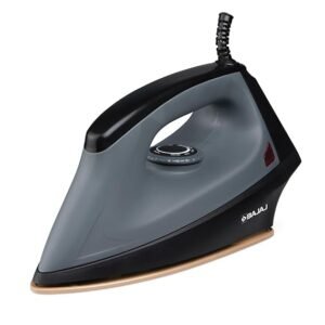 Bajaj Herculo Heavy Weight Dry Iron | 1100 Watts Heavy Weight Dry Iron | Duraglide Soleplate | Anti-Bacterial & Non-Stick Coating | 360 Degree Swivel Cord | 2-Yrs Warranty Black & Grey, Aluminium