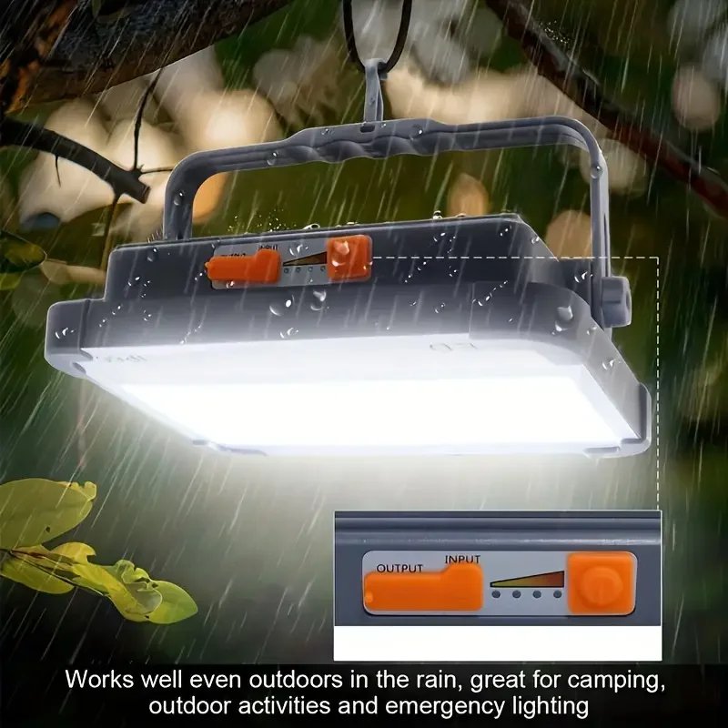 Chargeable LED Light With Solar Panel Big Size (grey) - Image 5
