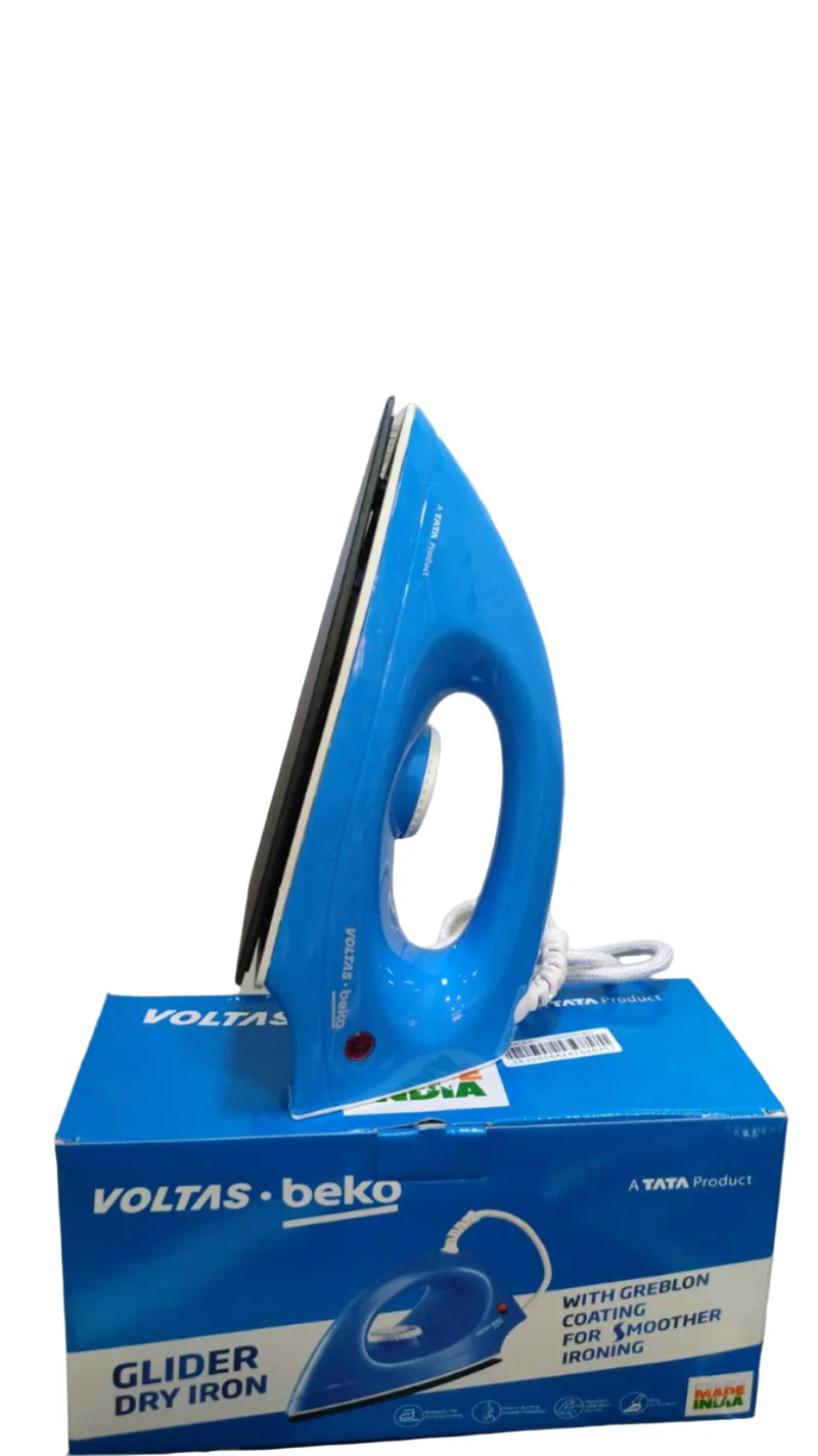Voltas Beko 1000 W Dry Iron (I1000VD-BU, Blue, with Crease-busting Greblon Soleplate) - Image 2