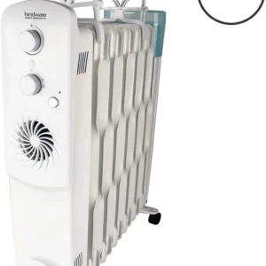 Hindware Atlantic 2900 Watt Ofr Room Heater With Ptc Fan- Arturo 13 Fin With Cloth Hanger & Humidifer, White